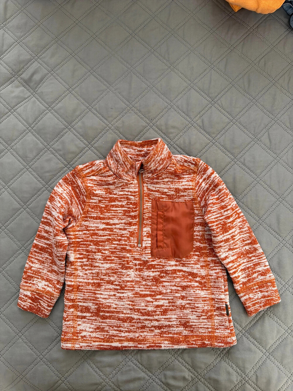 Eddie Bauer orange pull-over shirt, Kids Sz 12M